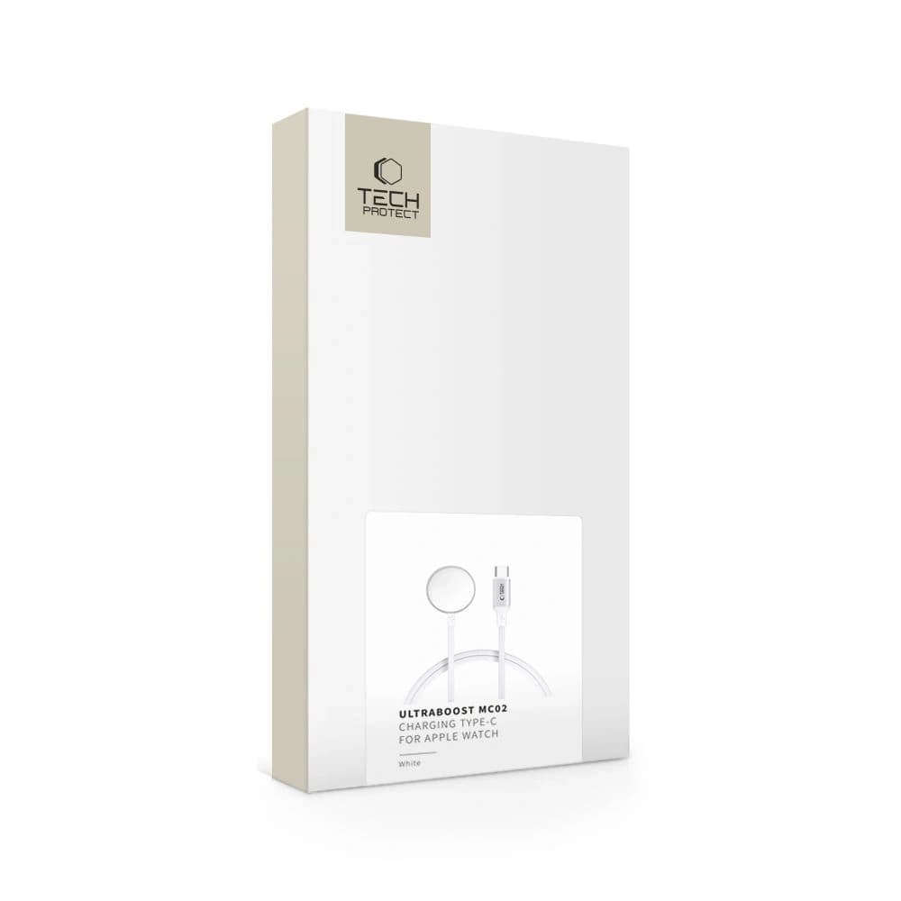 Tech-Protect MC02 Ultraboost Magnetic Charger USB-C Cable 100cm Apple Watch White - 5