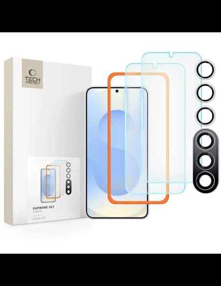Szkło hartowane Tech-Protect Supreme Set Samsung Galaxy S25 Clear [3 PACK]