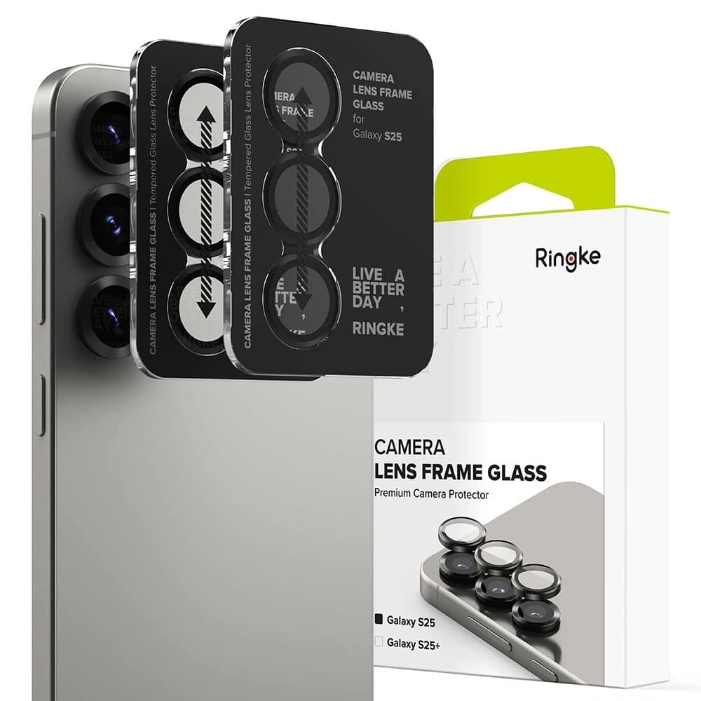 Nakládka Ringke Camera Frame Protector Samsung Galaxy S25 Černá [2 PACK] - 1