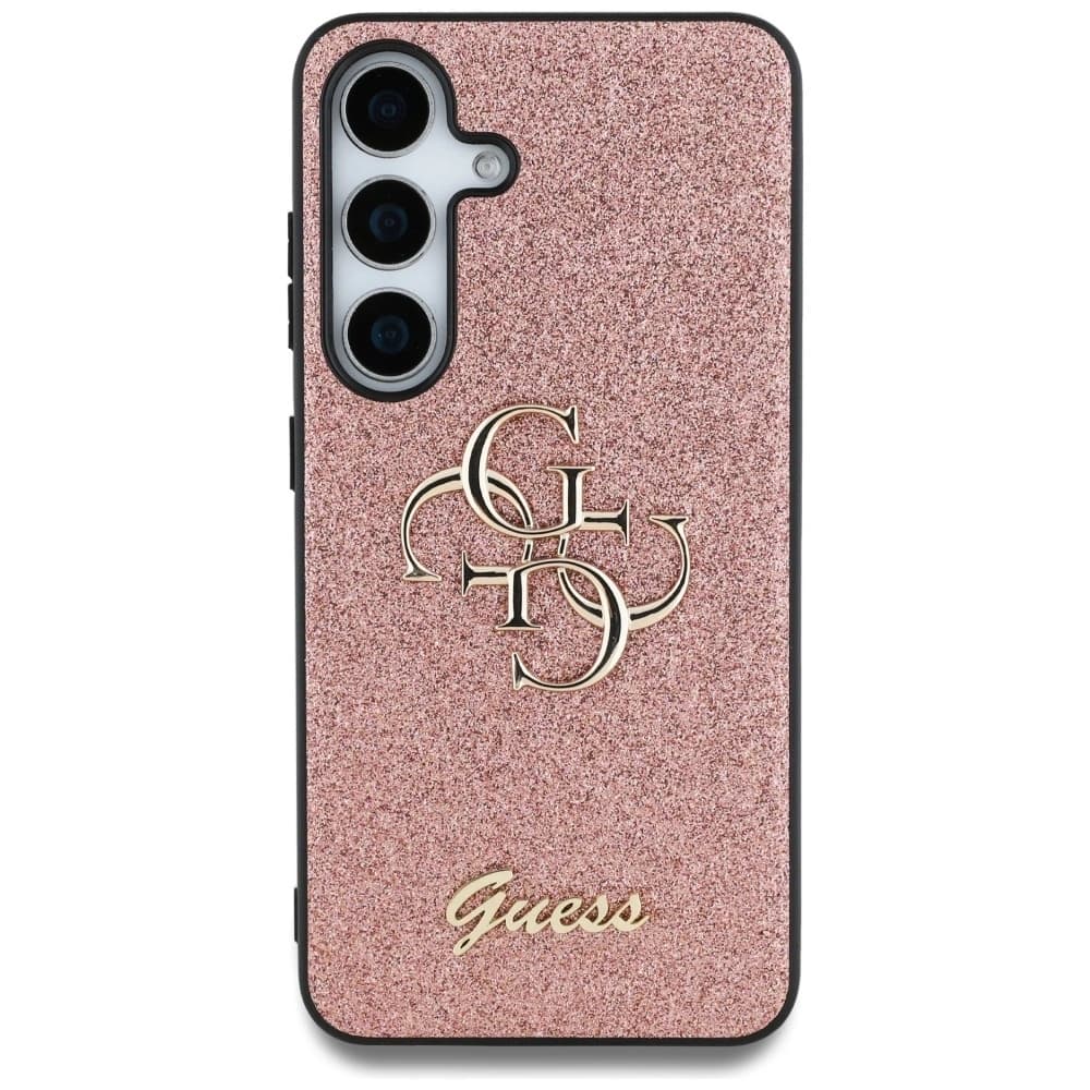 Guess Fixierter Glitter Big 4G Metalllogo Samsung Galaxy S25 pink - 3