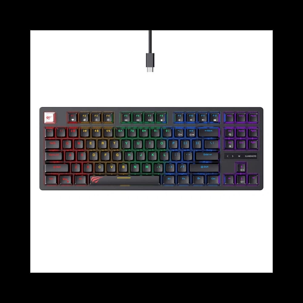 HAVIT KB892L RGB kabelgebundene Gaming-Tastatur (schwarz) - 1