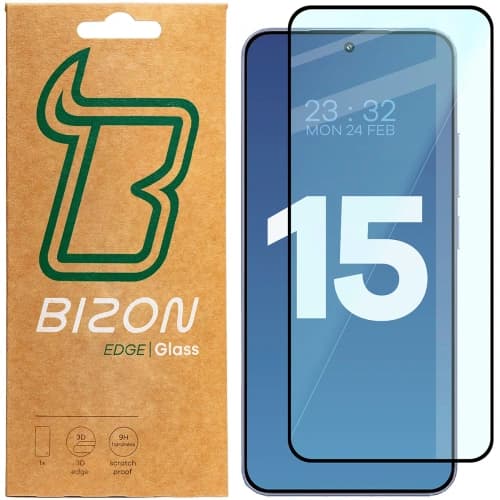 Bizon Glass Edge 2 Xiaomi 15 fekete keret