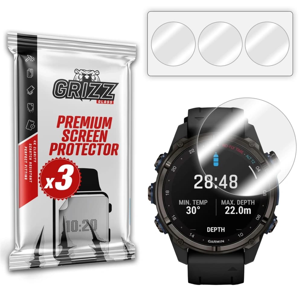 GrizzGlass Hydrofilm Garmin Descent Mk3 43mm - 1