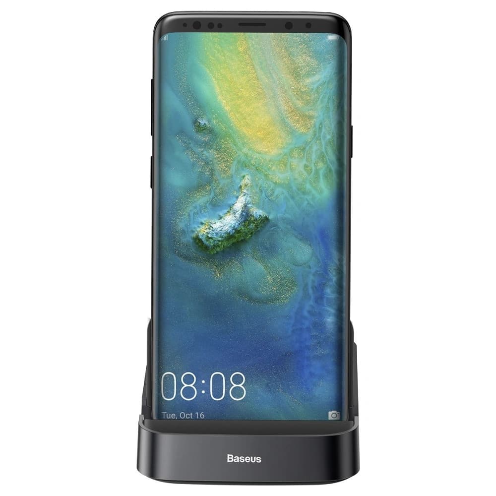 Statie de docare, HUB USB-C Baseus Mate Docking pentru smartphone-uri Huawei și Samsung, 15W (neagră) - 4