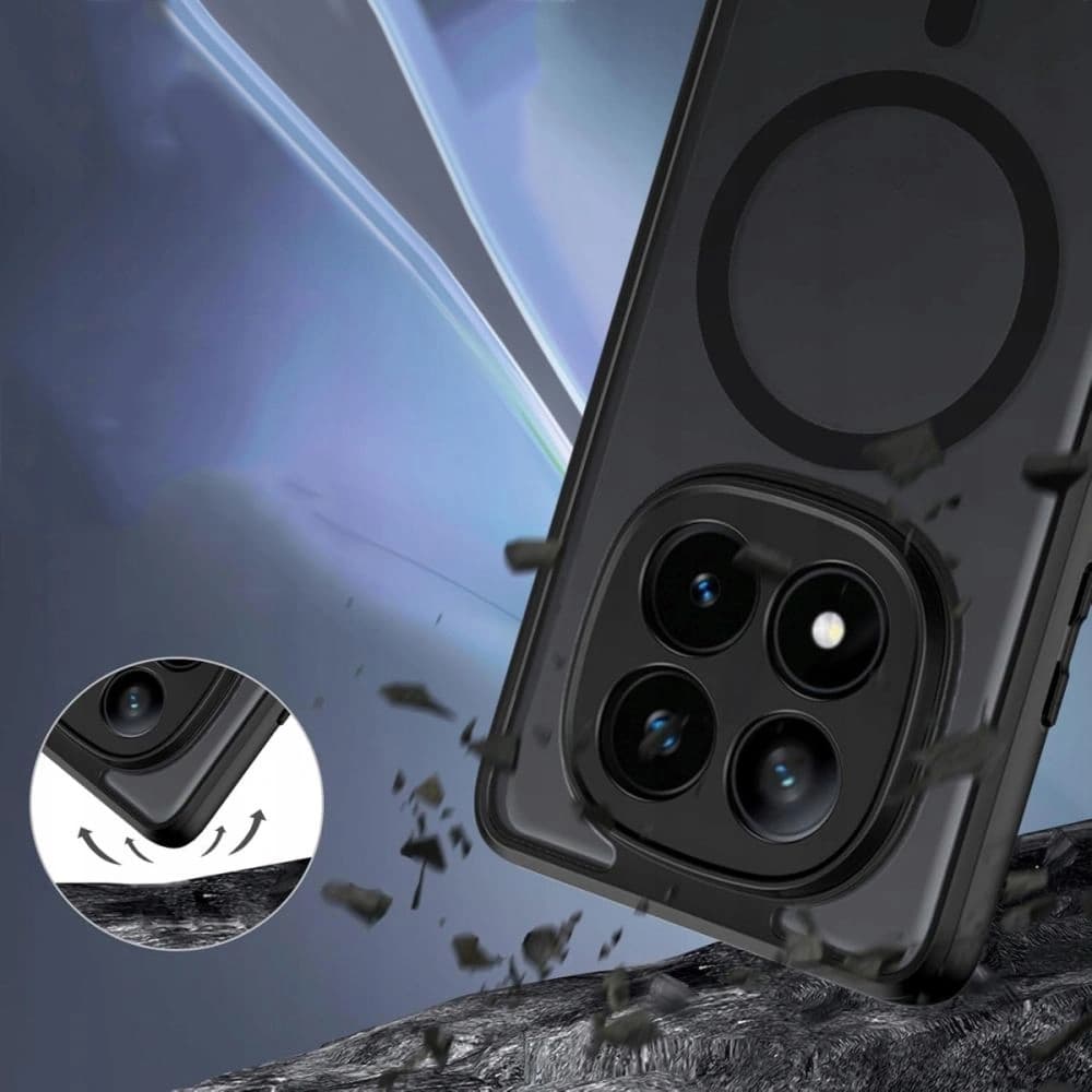 Tech-Protect Magmat MagSafe Xiaomi Redmi Note 14 Pro 5G / Poco X7 5G Matte Schwarz - 2