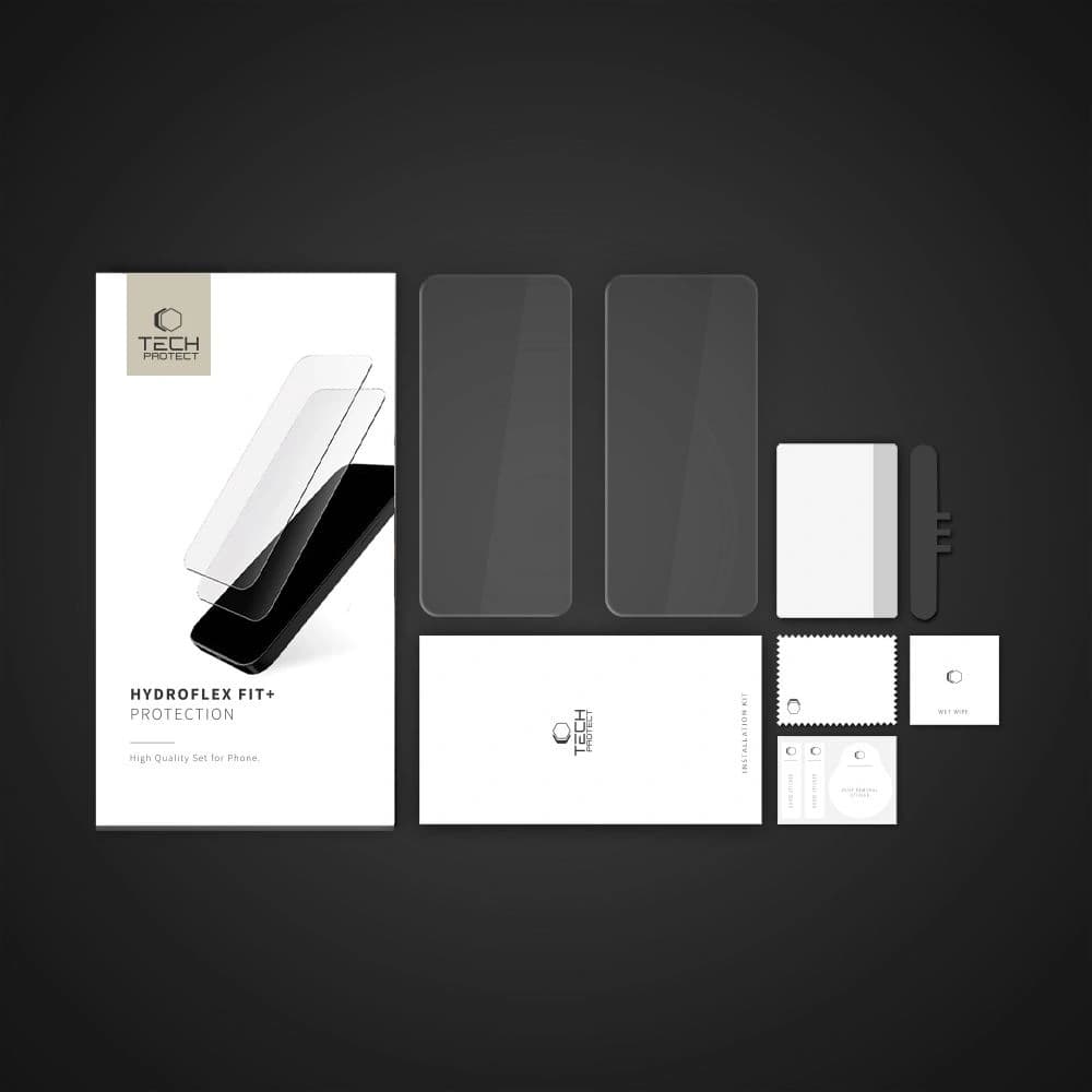 Tech-Protect Hydroflex Fit+ Xiaomi Redmi Note 14 Pro 5G / 14 Pro+ Plus 5G / Poco X7 5G Clear [2 PACK] - 4
