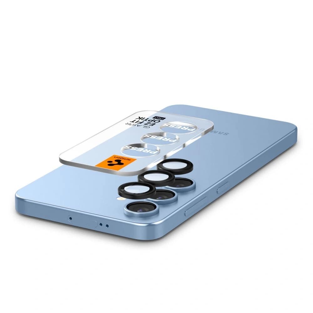 Tvrzené sklo na aparát Spigen Optik Pro Glas.tr ez Fit Camera Protector Samsung Galaxy S25 Black [2 PACK] - 5