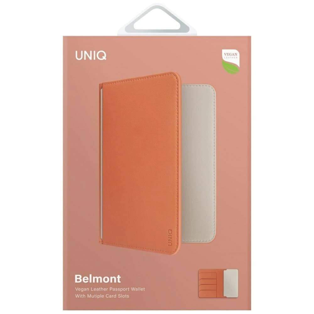Etui na pasaport UNIQ Belmont s RFID blokací terrakota slonová kost - 6