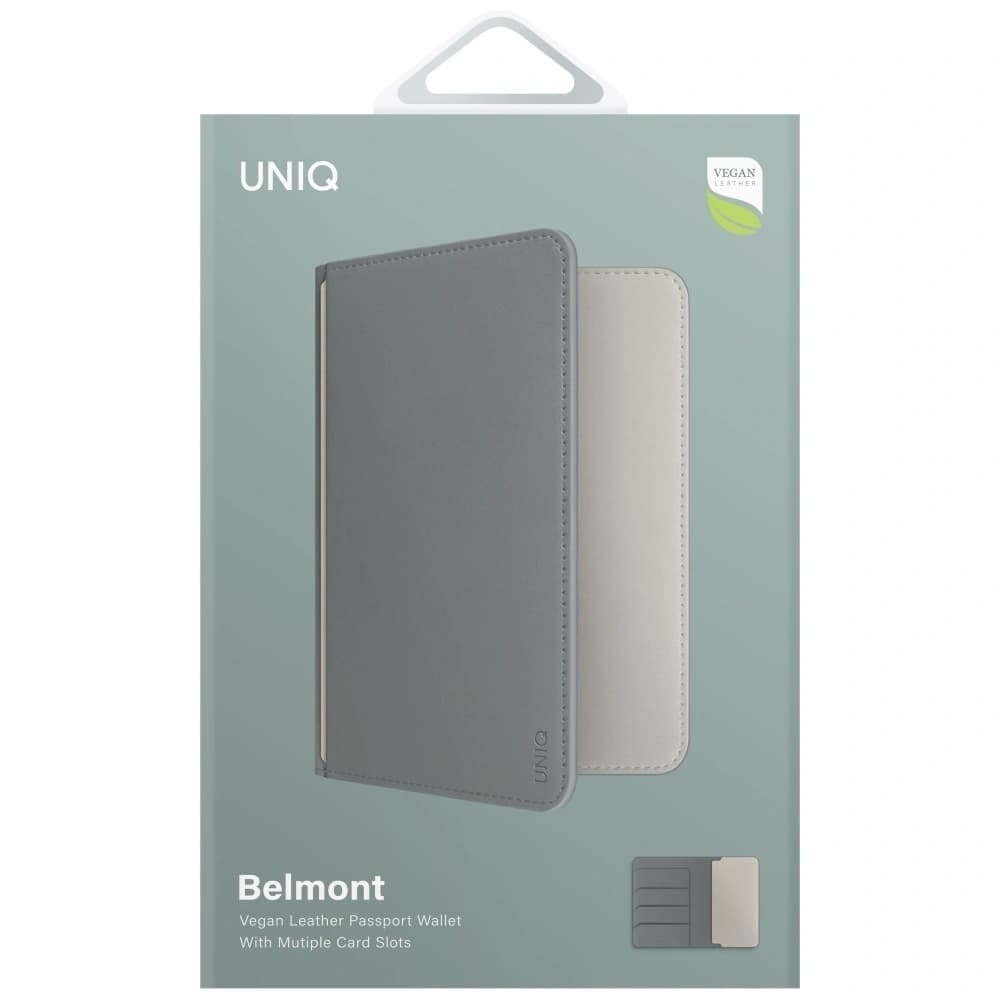 Etui na pasaport UNIQ Belmont s RFID blokací zelená slonová kost - 6