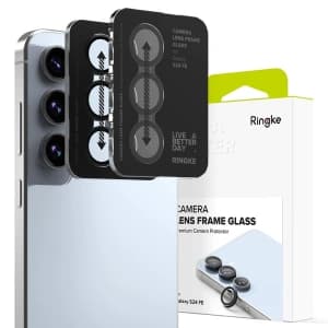 Nakládka Ringke Camera Frame Protector Samsung Galaxy S24 FE Černá [2 PACK]