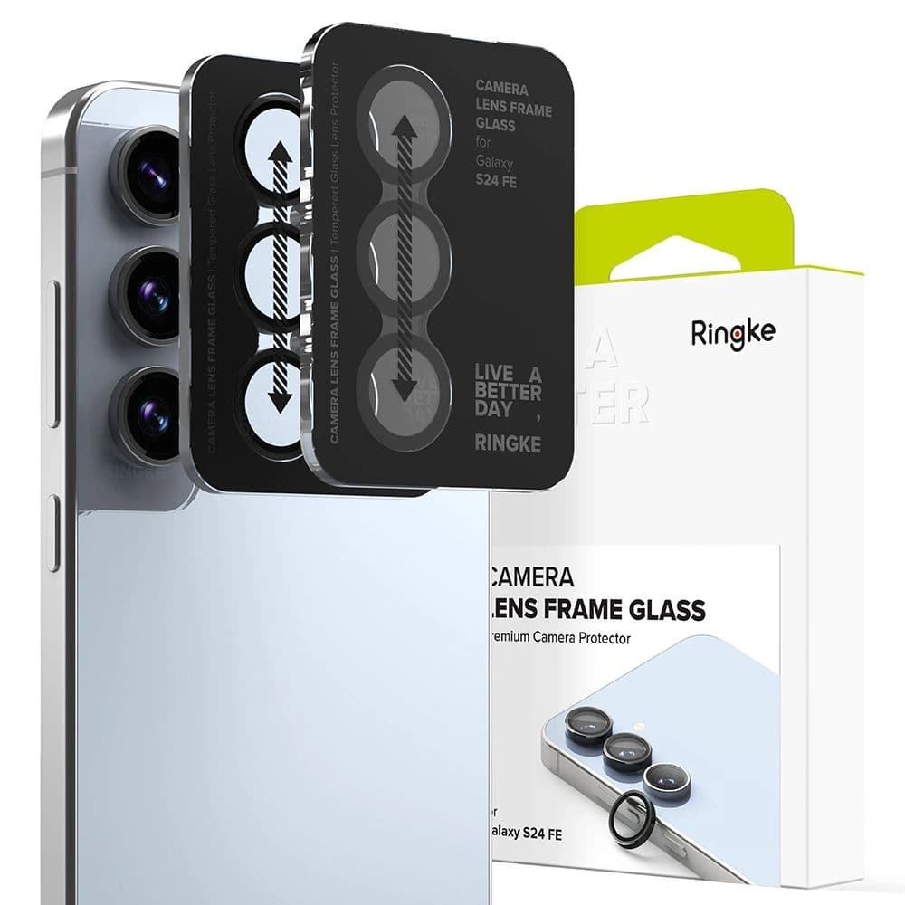 Nakládka Ringke Camera Frame Protector Samsung Galaxy S24 FE Černá [2 PACK] - 1