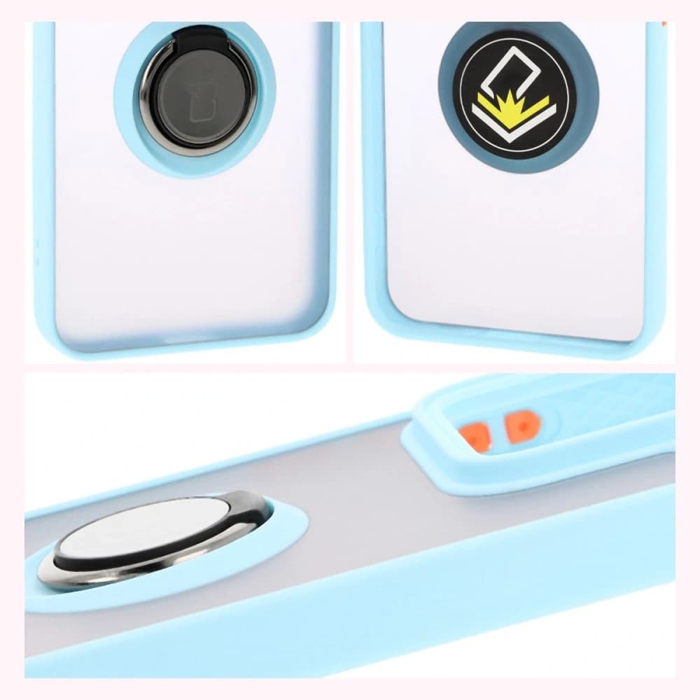 Bizon Case Hybrid Ring Xiaomi 15 füstös világoskék kerettel - 3