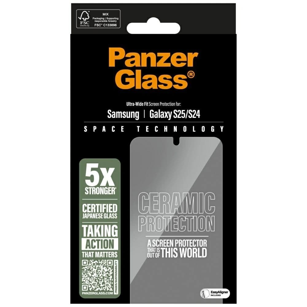 PanzerGlass Ultra-Wide Fit Samsung Galaxy S25 Keramik - 4