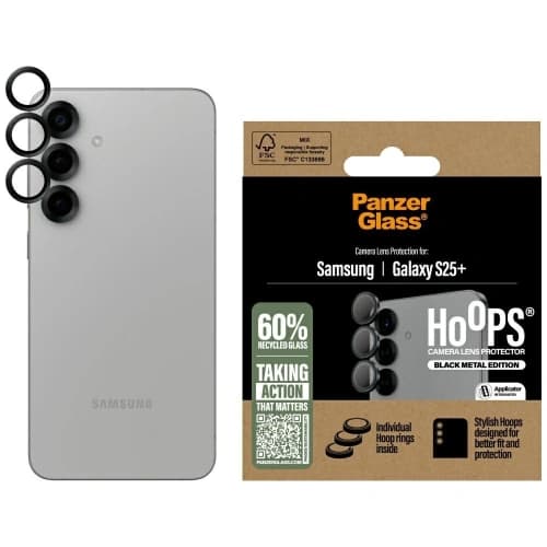 PanzerGlass Gyűrűs Lencsevédő Samsung Galaxy S25+ Plus fekete