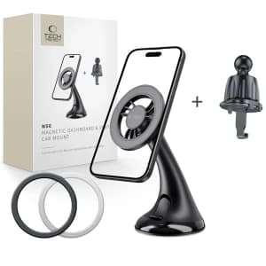 Tech-Protect N56 Magnetic MagSafe Suport pentru tabloul de bord Unrg & Vent pentru mașină Negru