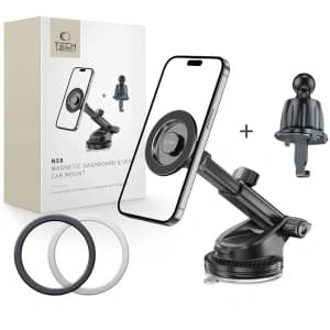 Tech-Protect N58 Magnetic MagSafe Suport pentru Mașină pe Taboul și Ventilație Negru