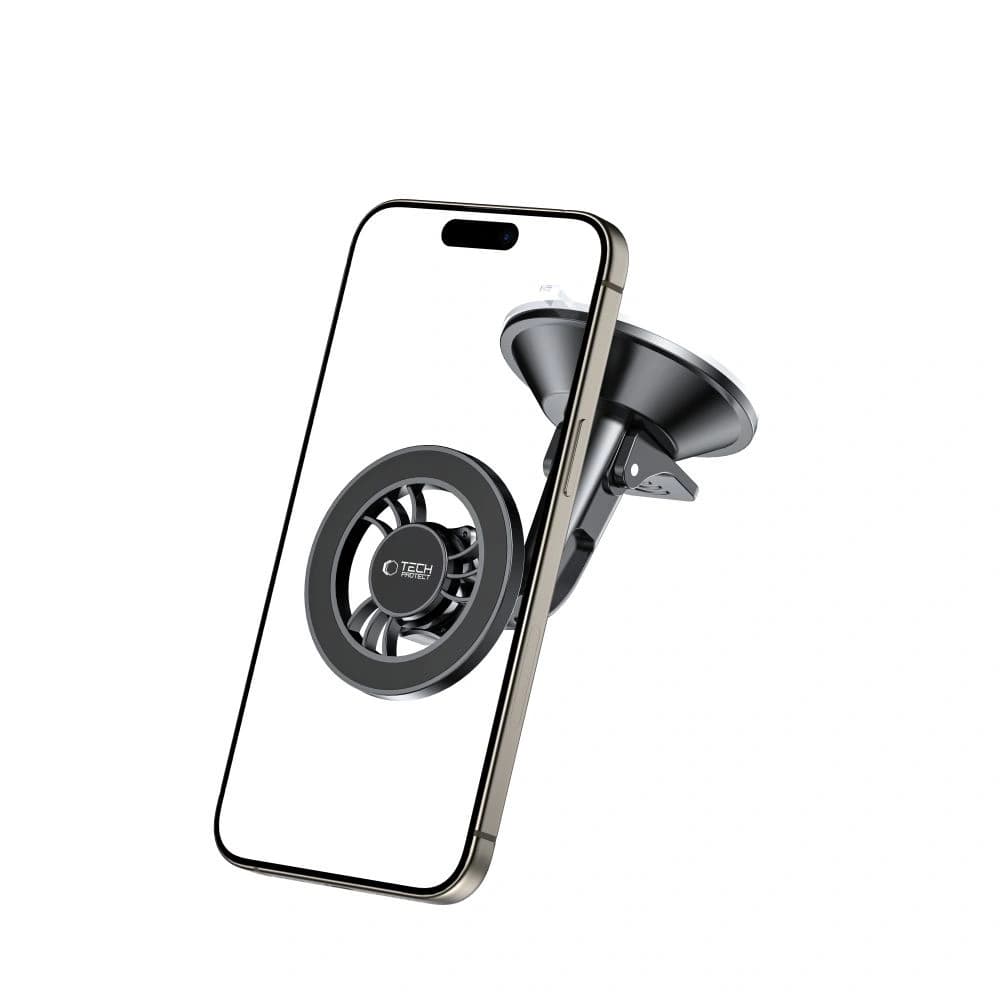 Magnetický držák na telefonu do auta na palubní desku / sklo Tech-Protect N56 Magnetic MagSafe Dashboard Shrt Car Mount Black - 6