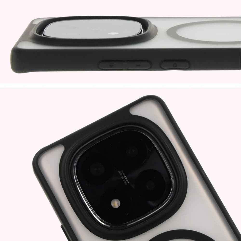 Bizon Case MatteO Magnetic Xiaomi Redmi Note 14 Pro 5G / 14 Pro Plus 5G / Poco X7 translucent with black frame - 4