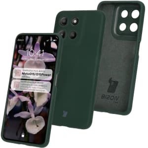 Silikonové pouzdro Bizon Soft Case pro Motorola Moto G15 / G15 Power tmavě zelené