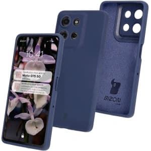 Bizon Soft Case Motorola Moto G75 5G albastru închis