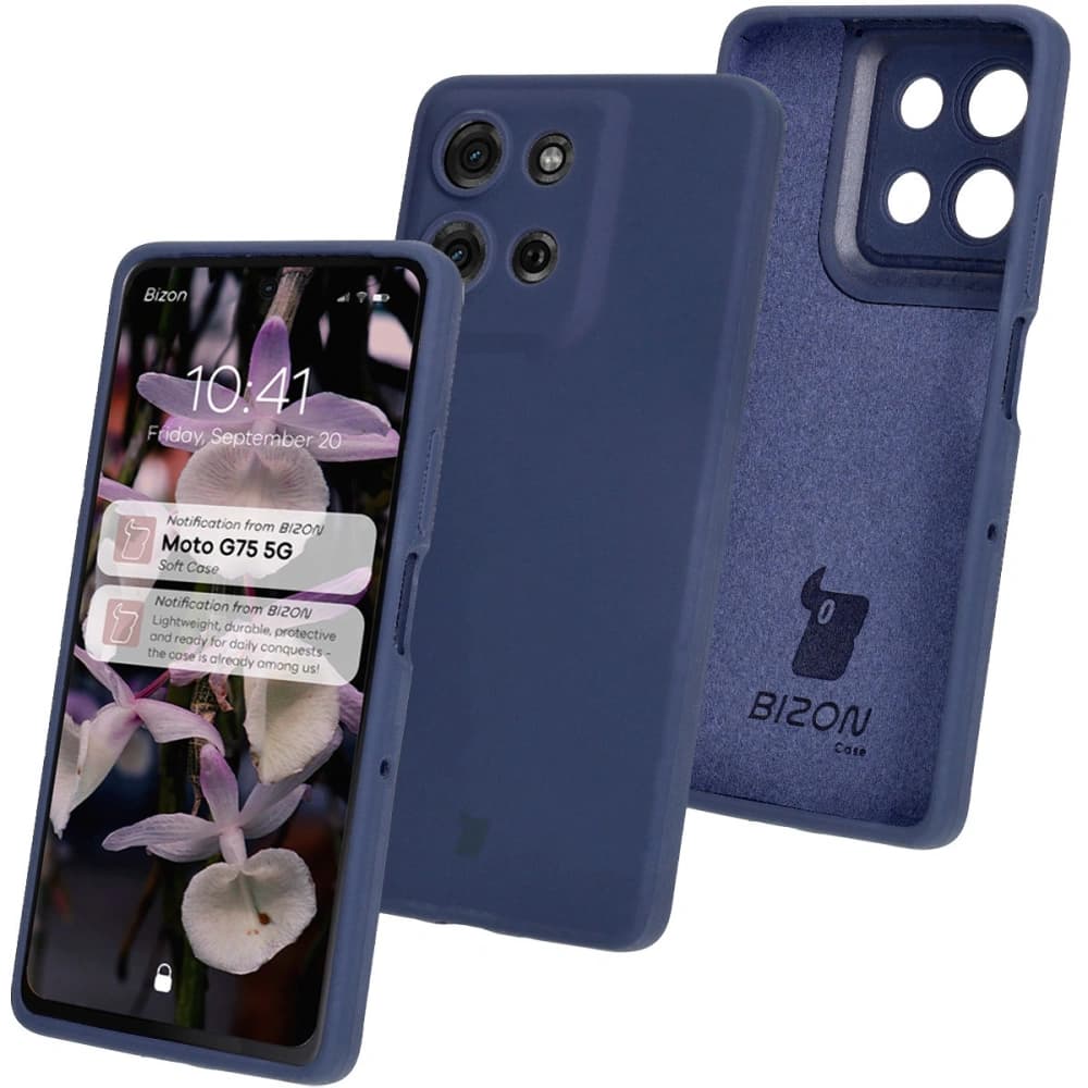 Bizon Soft Case Motorola Moto G75 5G sötétkék - 1