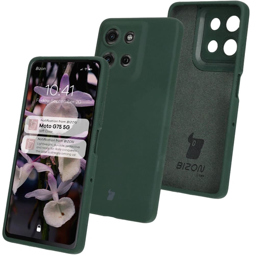 Bizon Soft Case Motorola Moto G75 5G sötétzöld - 1