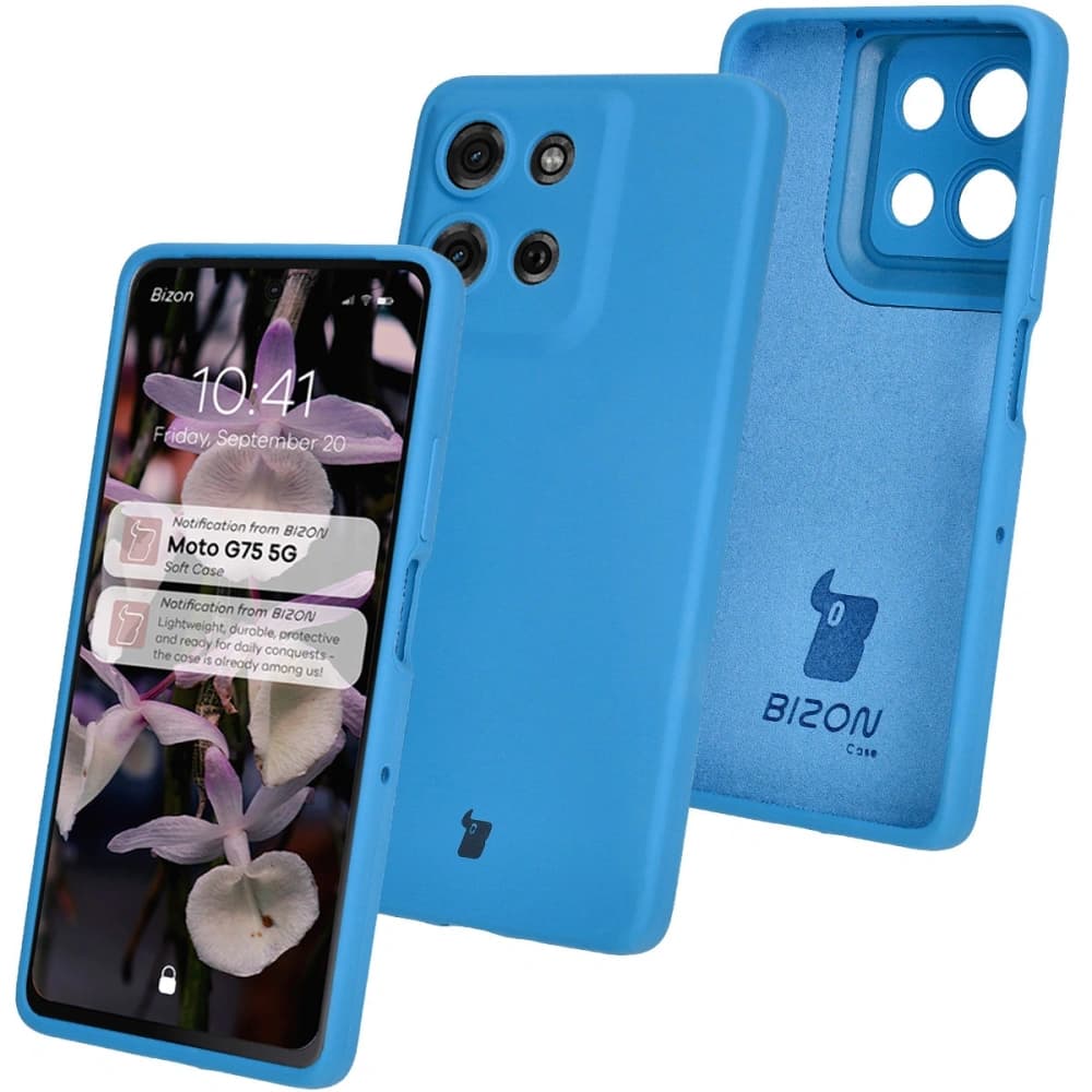 Bizon Soft Case Motorola Moto G75 5G blau - 1
