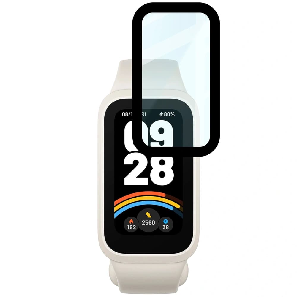 Bizon Glass Watch Edge Hybrid Xiaomi Smart Band 9 Aktiv / Redmi Smart Band 3 schwarz - 5