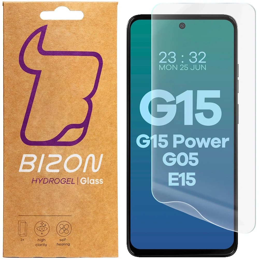 Bizon Glass Hydrogel Front Motorola Moto G15 / G15 Power / G05 / E15 [2 PACK] - 1