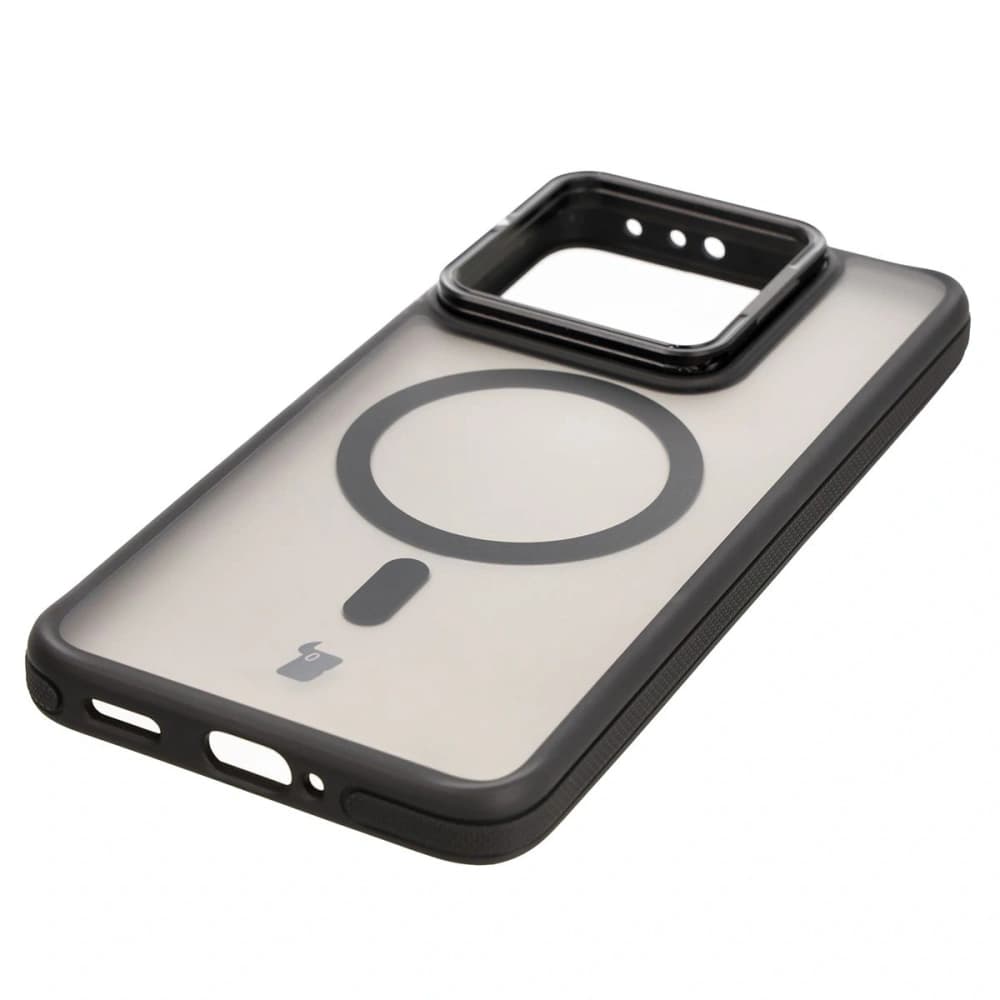 Bizon Case Eclipse MagSafe & Stand Xiaomi 14T rauchig mit einem schwarzen Rahmen - 7