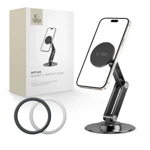 Uchwyt na biurko z blaszkami magnetickými Tech-Protect DPT100 Universal Magnetic MagSafe Phone Desktop Stand Černý