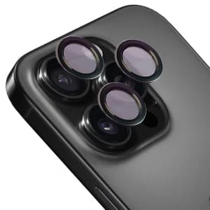 Tvrzené sklo na fotoaparát s aplikátorem Bizon Glass Snap Lens pro Apple iPhone 16 Pro / 16 Pro Max černé