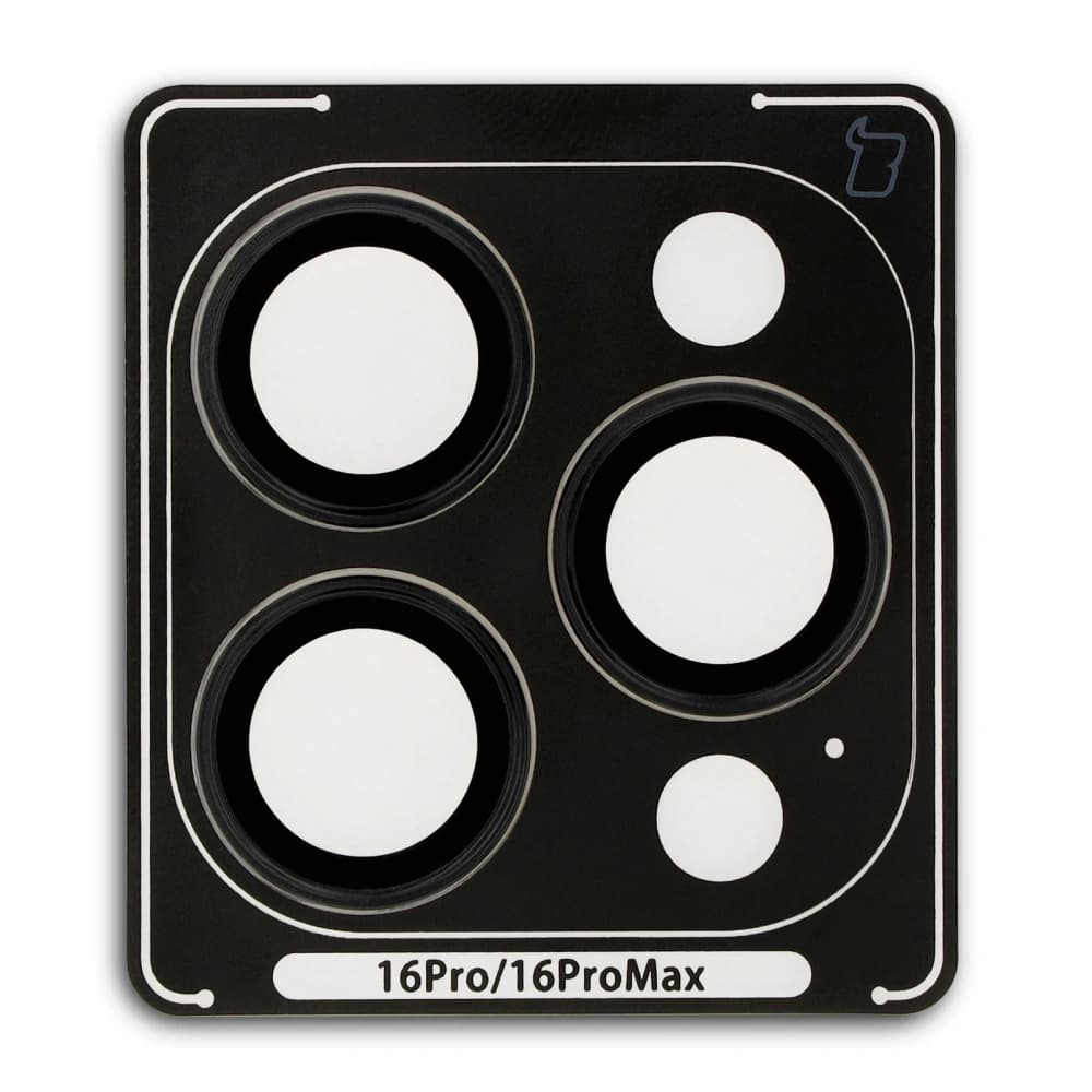 Tvrzené sklo na fotoaparát s aplikátorem Bizon Glass Snap Lens pro Apple iPhone 16 Pro / 16 Pro Max černé - 2