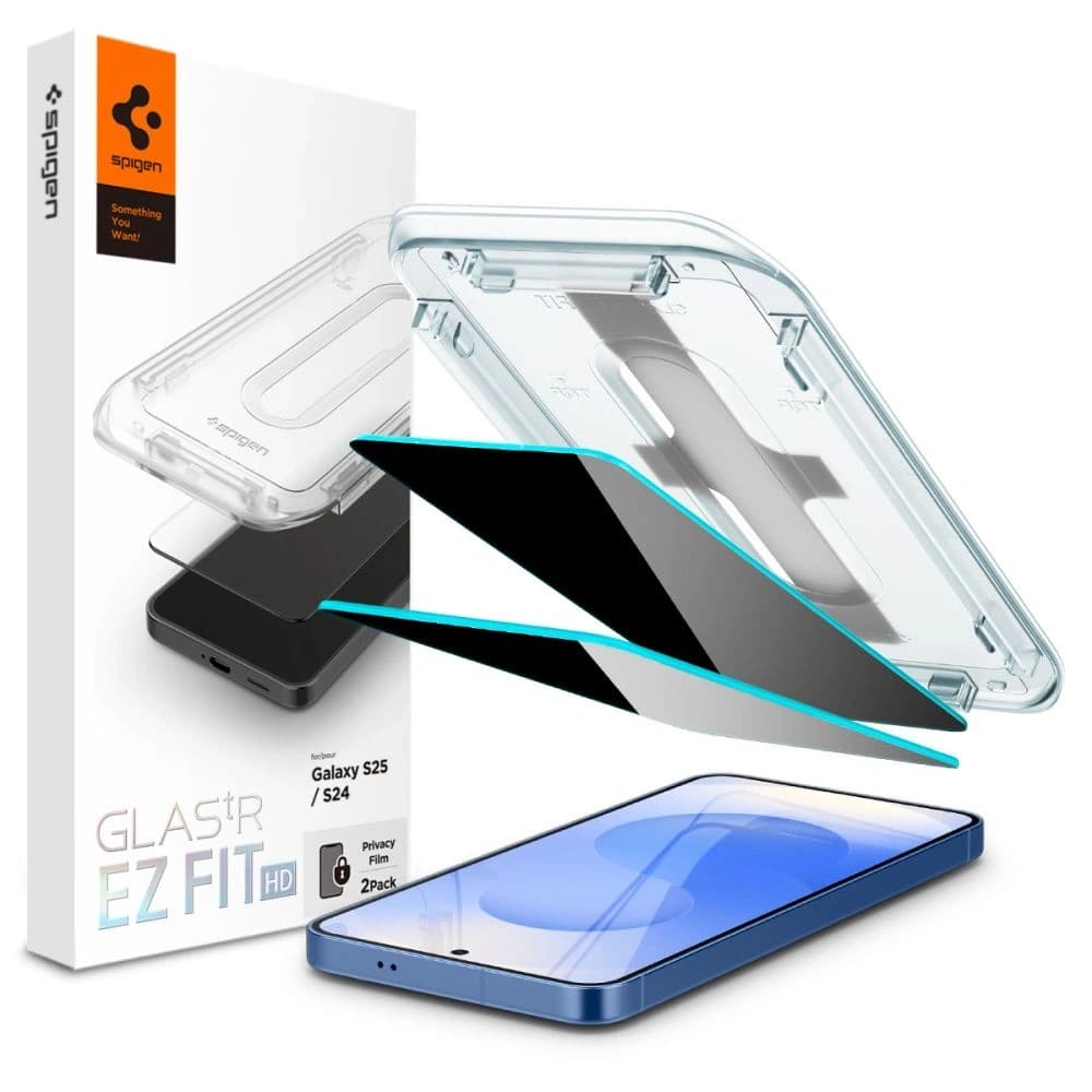 Spigen GLAS.tR ez Fit HD Samsung Galaxy S24 / S25 Privacy [2 PACK] - 1