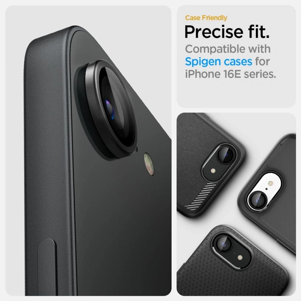 Spigen Optik Pro Glas.tr ez Fit Camera Protector Apple iPhone 17e / 16e Black [2 PACK] - 9