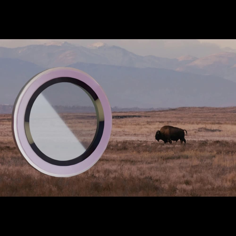 Bizon Glass Snap Lens Apple iPhone 13 / 13 Mini light pink frame - 3