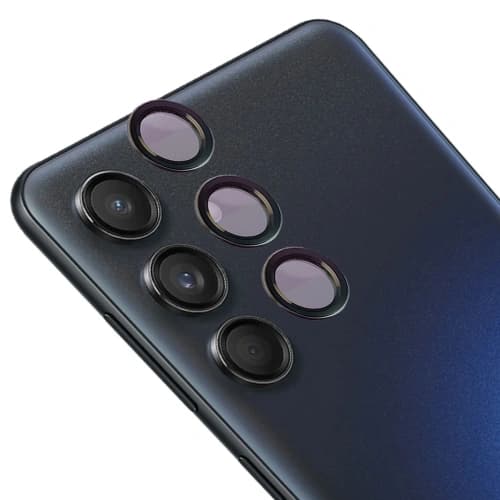 Szkło na aparat Bizon Glass Snap Lens do Samsung Galaxy M55 5G czarna ramka
