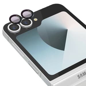 Bizon Glass Snap Lens Samsung Galaxy Z Flip 6 / 7 FE černý rámeček