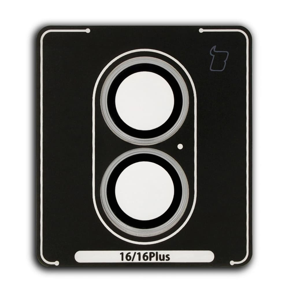 Szkło na aparat z aplikatorem Bizon Glass Snap Lens do Apple iPhone 16 / 16 Plus srebrna ramka - 2