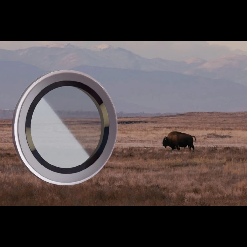 Szkło na aparat z aplikatorem Bizon Glass Snap Lens do Apple iPhone 16 / 16 Plus srebrna ramka - 3