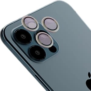 Bizon Glass Snap Lens Apple iPhone 12 Pro Max silberner Rahmen