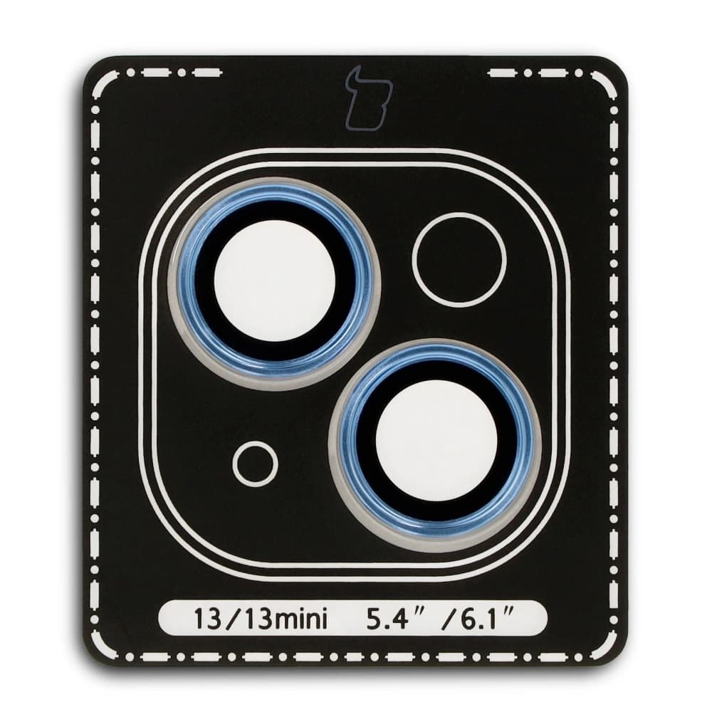 Bizon Glass Snap Lens Apple iPhone 13 / 13 Mini blue frame - 2