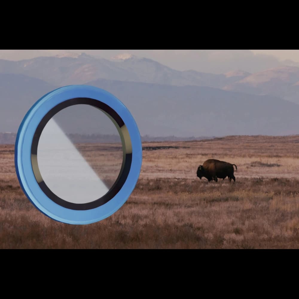 Bizon Glass Snap Lens Apple iPhone 13 / 13 Mini blue frame - 3