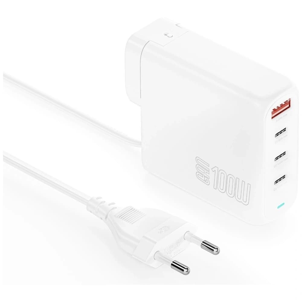 4smarts Flex Pro 100W 3xUSB-C, 1xUSB-A Travel Edition white wall charger - 2