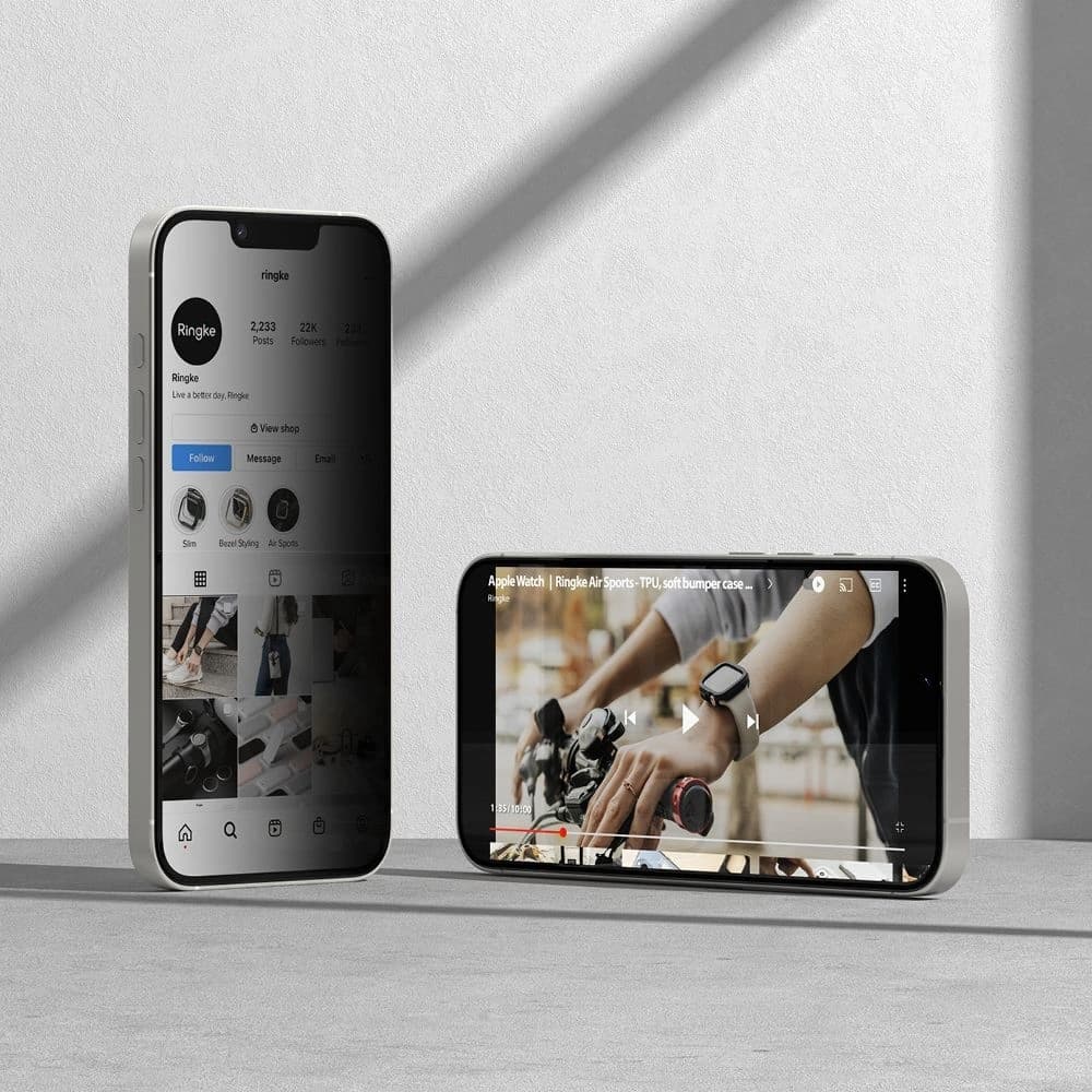 Ringke Easy Slide Apple iPhone 17e / 16e / 14 / 13 / 13 Pro Privacy [2 PACK] - 3