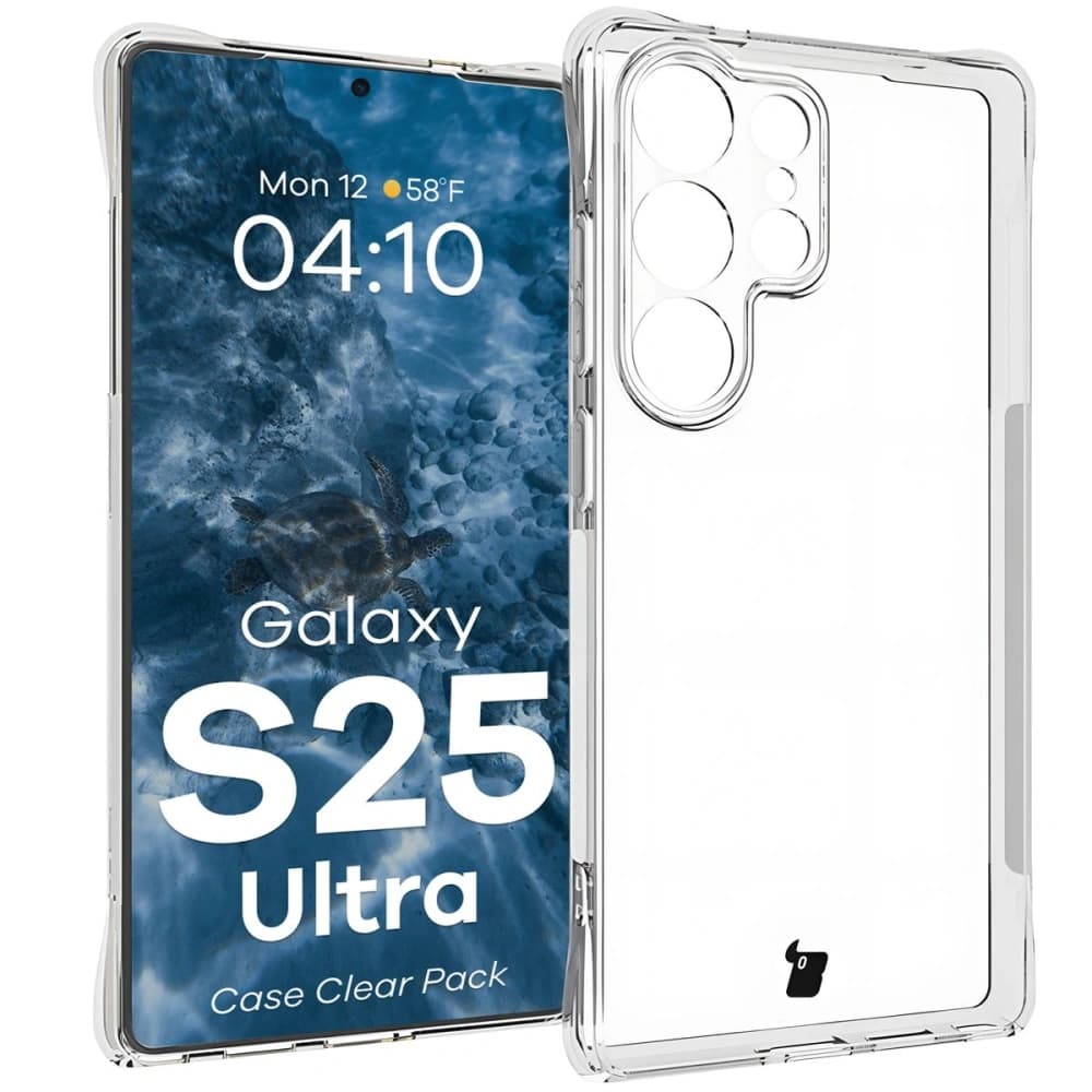 Etui + 2x folia na ekran Bizon Case Clear Pack do Samsung Galaxy S25 Ultra przezroczyste - 3