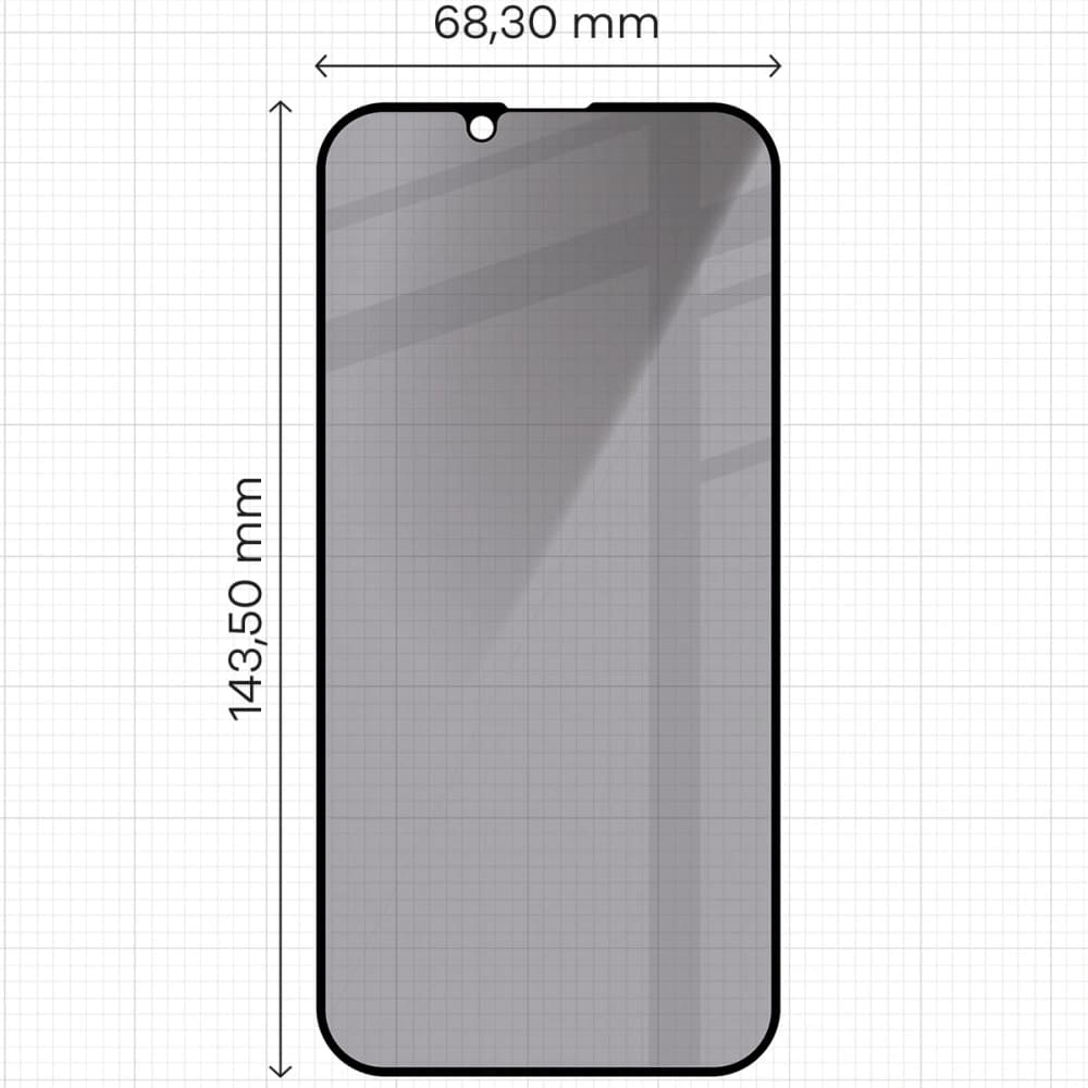 Bizon Glass Edge Shadow Apple iPhone 17e / 16e / 14 / 13 Pro / 13 tinted with a black frame - 2