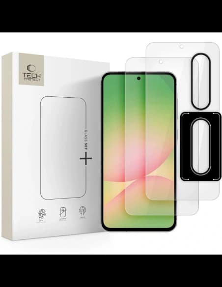 Szkło hartowane Tech-Protect Glass Set+ Samsung Galaxy A36 / A56 5G Clear