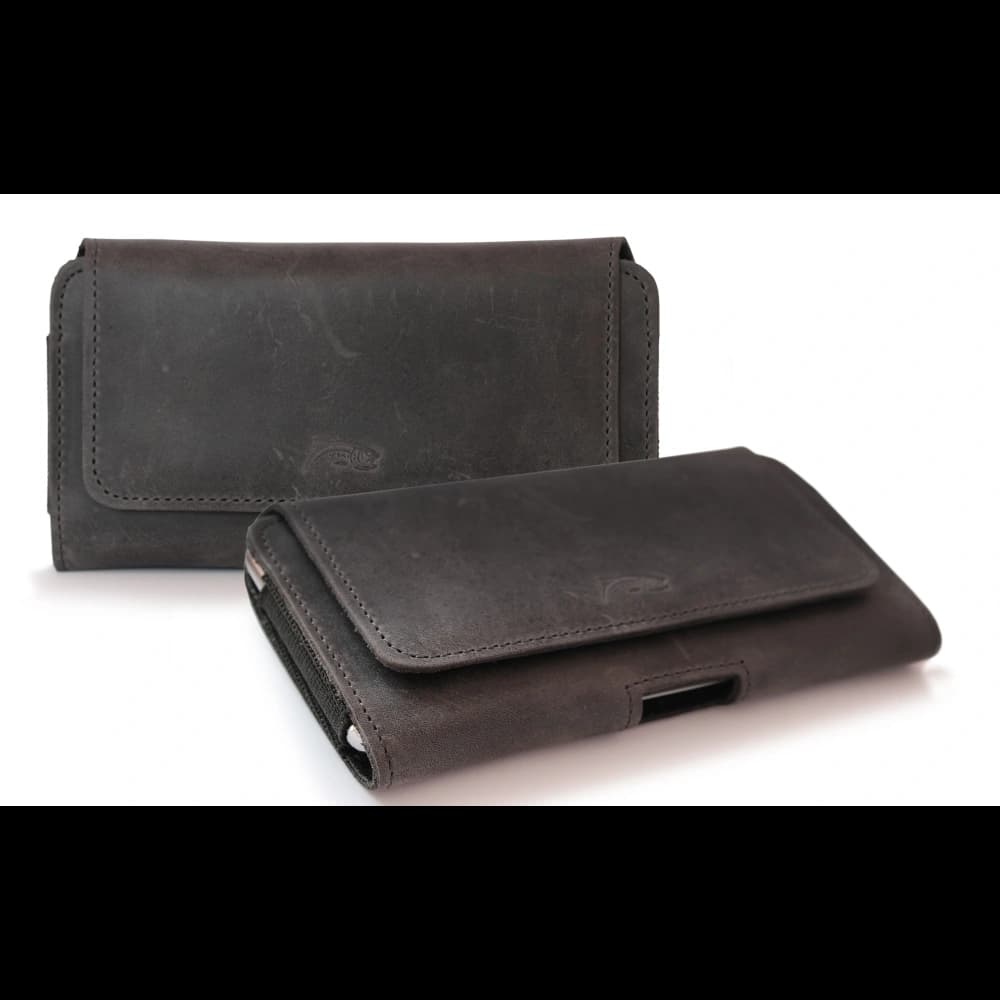 LURESKO FREYA XL Ledergürtelholster, Handyhülle 165x82x10mm (grau vintage) - 1