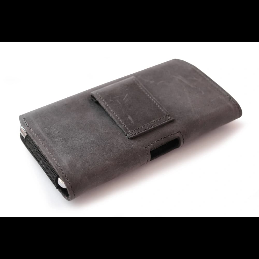 LURESKO FREYA XL Ledergürtelholster, Handyhülle 165x82x10mm (grau vintage) - 6